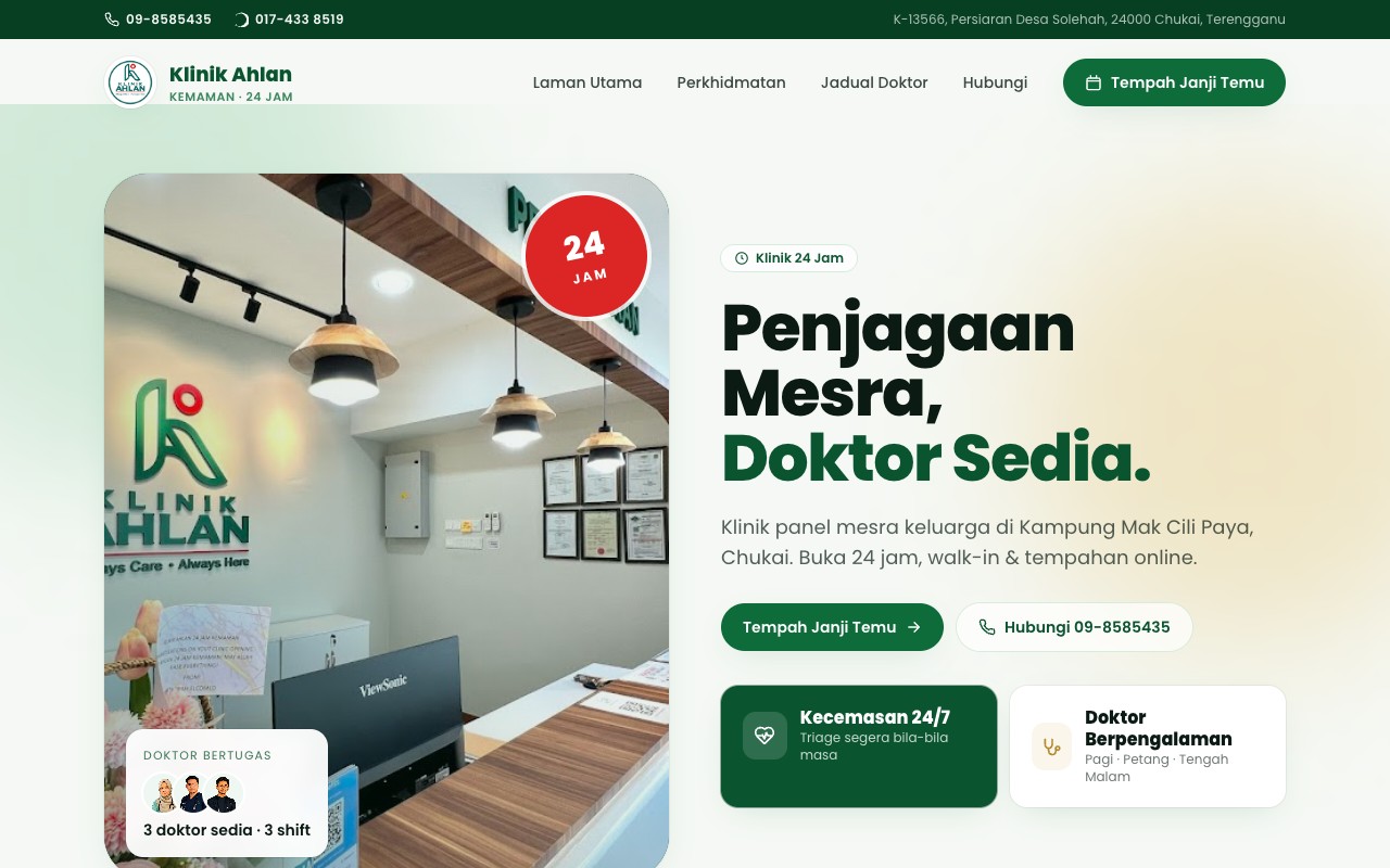 Klinik Ahlan 24 Jam – Healthcare by Jebat Tech