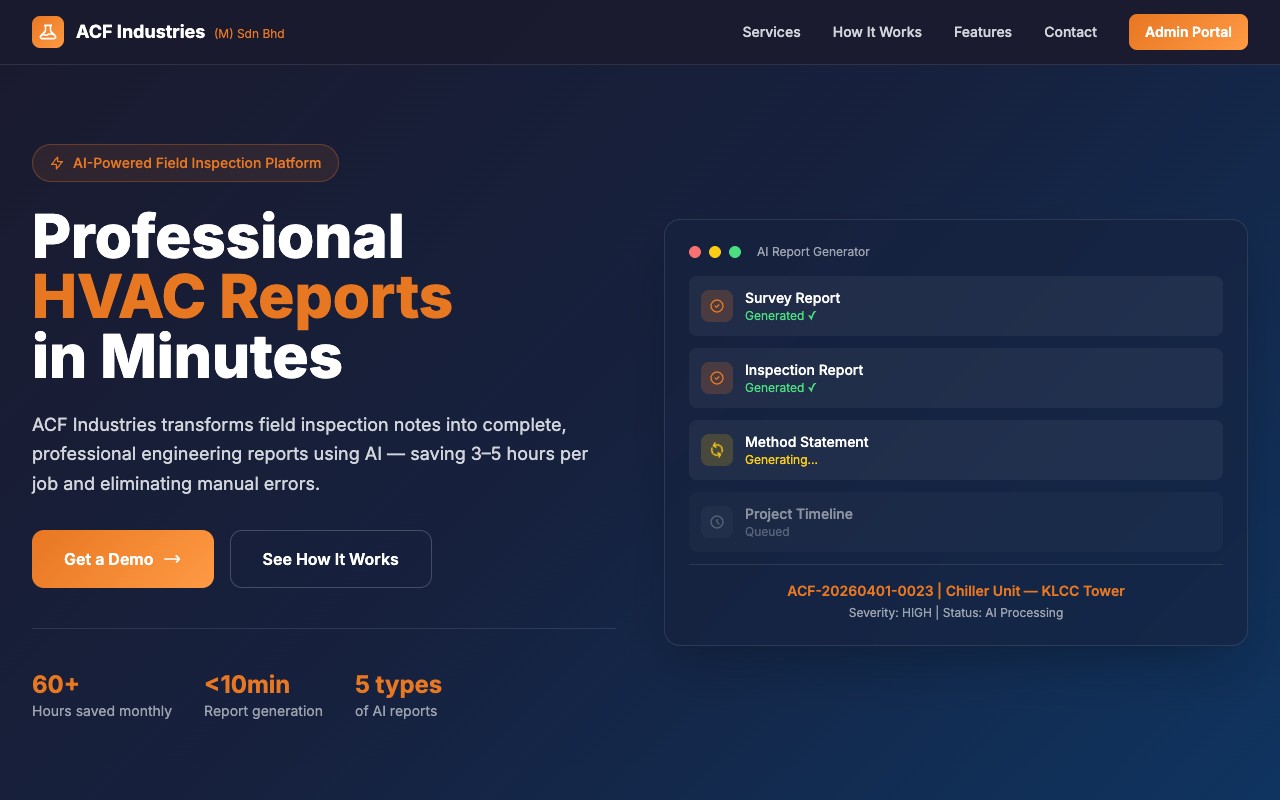 ACF Field Inspection – Field-Ops App by Jebat Tech